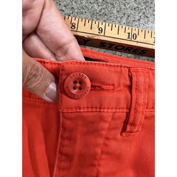 Lauren Ralph Lauren Jeans Size 6Womens Orange Stretch Mid Rise Straight Ankle - Picture 5 of 14